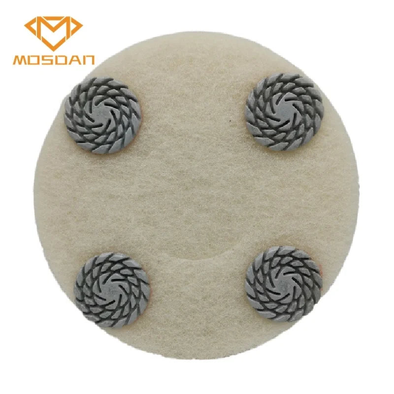9 Inch 230mm White Sponge Fiber Concrete Floor Polishing Pads with 4 Resins