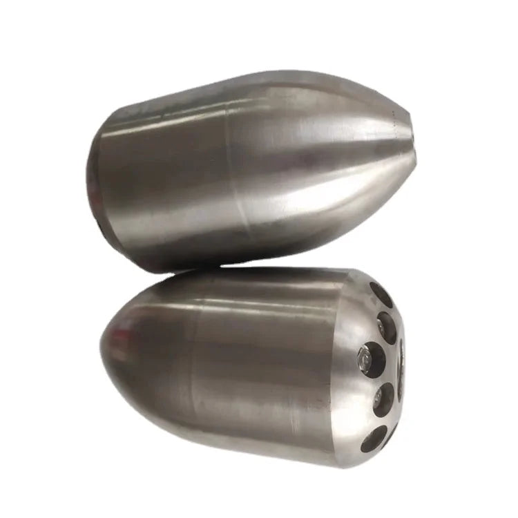 Stainless Steel Round Type High Pressure Drain Pipe Cleaning Nozzlehigh Impact Sewer Pipeline Dredge Nozzle