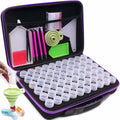 CHENISTORY Diy Diamond Painting Tools 60 22 Bottles Storage Square Box Zipper Carry Landscape Embroidery Diamond Painting