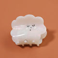 CSFZ0706 OEM ODM Bulksale Price Custom Color White Dog-shape Hair Acetate Claw Girls Hair Jewelry