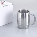 Restaurant bar Club Beer Cup Coffee Mug Double Layer 304 Stainless Steel Milk Tea Water Mug with Handle