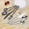 Light Luxury Stainless Steel Silverware Flatware 24 Pcs Set Hotel Knife Fork Spoon Gold Cutlery Set