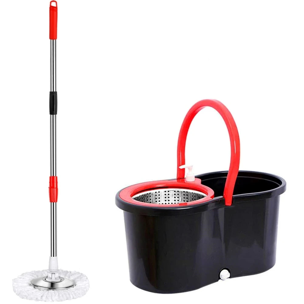 360 Spinning Mop Bucket Floor Cleaning and Mopping System Portable Mop Bucket with Wringer