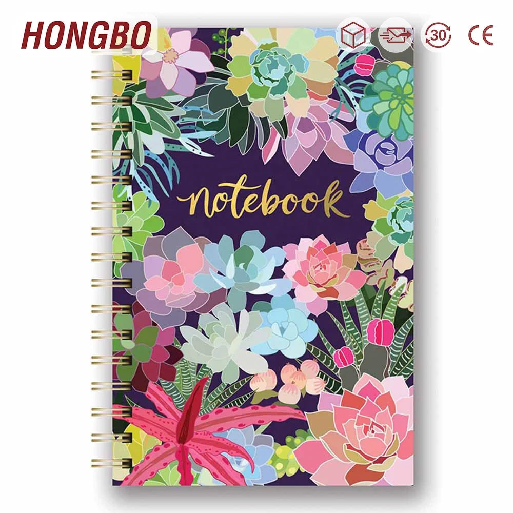 Stationery Promotion Item Spiral Bound A5 B5 A4 Notebooks Note Book Cover CMYK Printed Accept Logo 100 Pieces