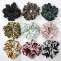 Oversize XL Satin Scrunchies Leopard Print Chouchou Large Dotted Scrunchy Hair Tie  Ponytail Holder