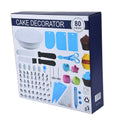 80pcs Baking Accessories Set Cupcake Turntable Icing Piping Tips Pastry Bags Spatula & Smoother for Rotating Stand