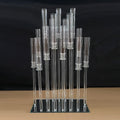 15 Arms clear Crystal Glass Hurricane Wedding Candelabra with Tube MH-Z0330