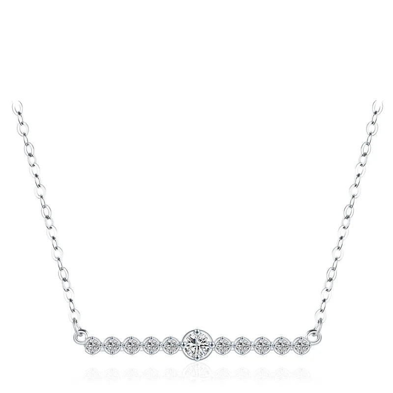 New Arrival Zircon Fine Jewelry European American Style Full Diamond Necklace Silver 925 Pendant Necklace for Women