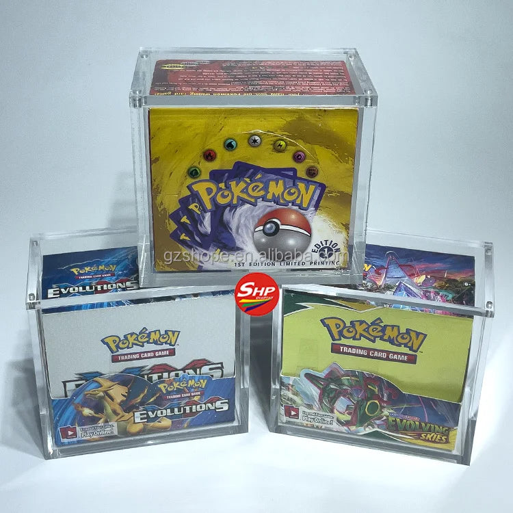 SHP Custom Clear Acrylic English Version Pokemoned TCGSword Shield Fusion Strike Lost Origin Brilliant Stars Booster Box