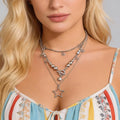 3 Pcs Separable Layered Chain with Beads Stars Pendant Necklace for Women Trendy on Neck Accessories 2025 Korean Fashion Jewelry
