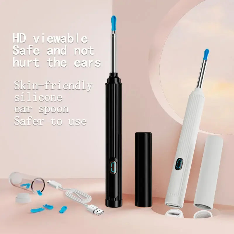 IFINE Beauty Smart Visual Comfortable Silicone Ear Scoop Wireless Rechargeable ABS Material Ear Wax Removal