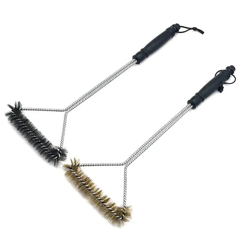 Modern Stainless Steel BBQ Cleaning Brush Essential Grill Wire Tool with Plastic Handle