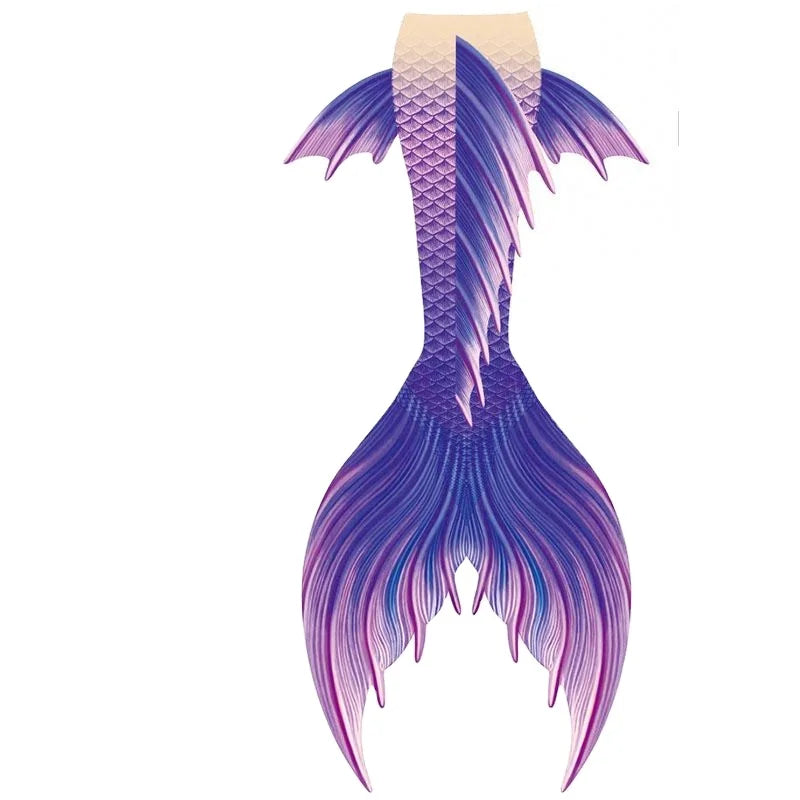 Hot Sale High-End Mermaid Tail Swim Fins 2 Piece Set with Monofin Flipper Waterproof Quick Dry Print Pattern Plus Size Swimming