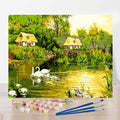 16x20" Paint by Numbers Canvas DIY Acrylic Kids Paint Oil Painting by Numbers Painting Kits Scenery Home Decor Gifts