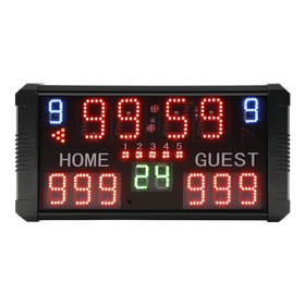 Semi-outdoor Non-waterproof Aluminum Alloy Frame Large Portable Digital Basketball Scoreboard with 24s Shot Clock