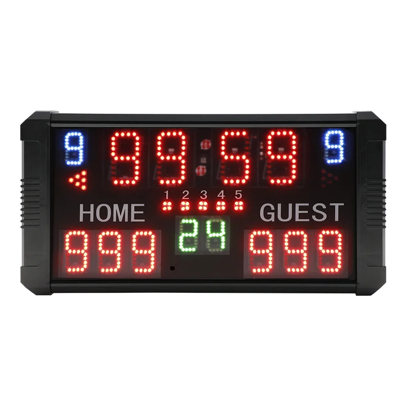 Semi-outdoor Non-waterproof Aluminum Alloy Frame Large Portable Digital Basketball Scoreboard with 24s Shot Clock