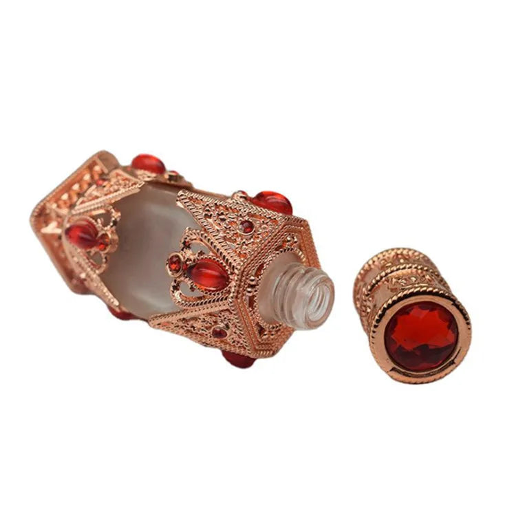 China Factory Wholesale Rasasi Perfume in Dubai 10ml 12ml 15ml Oil Bottle Metal Perfume Bottle with Glass Rod