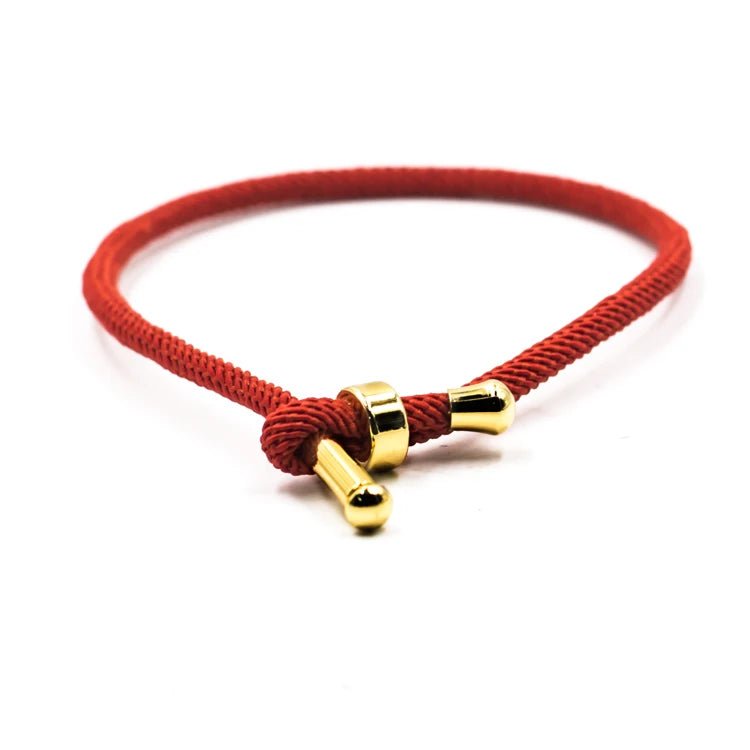 HSQ JEWELRY New Design Good Luck Bracelet Red Thread Bracelet String Adjustable Nylon Rope Screw Bracelet