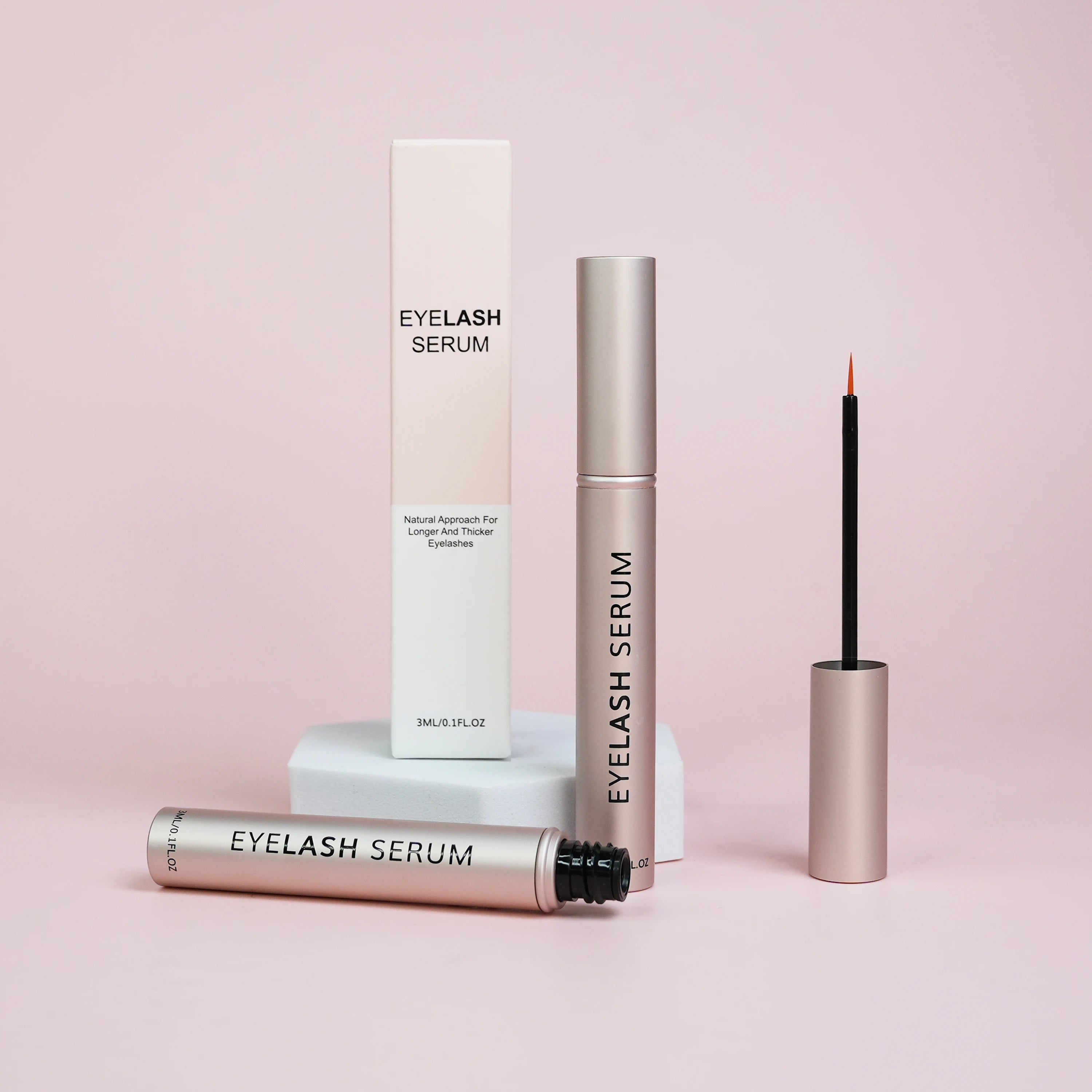 Custom Oil Free Lash Conditioner Private Label Growth Liquid Organic Korean Natural Eyelash Serum for Lashes Growth