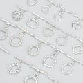 M857 10 Pcs/Lot DIY Necklace Bracelet Jewelry Making Accessories  Wholesale Silver Chain Connectors Copper Material