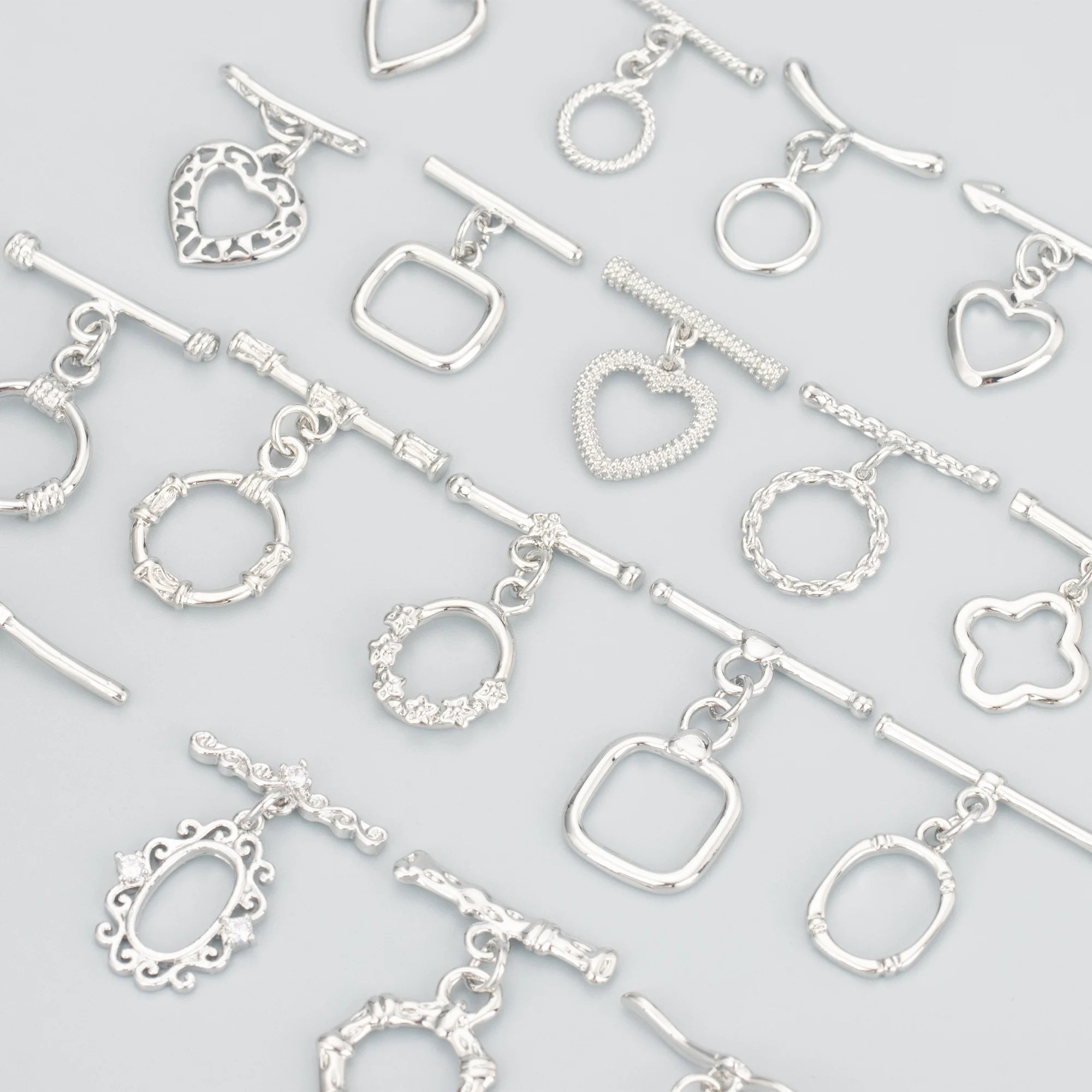M857 10 Pcs/Lot DIY Necklace Bracelet Jewelry Making Accessories  Wholesale Silver Chain Connectors Copper Material