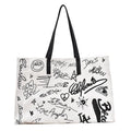 Medium Size Korean Canvas Handbag for Women Fashionable Graffiti Pattern Portable Shopping Tote Bag Letter Type RUTH RTC104