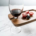 Modern Design Durable Handmade Acacia Wood Eco-Friendly Polished Wine Glass Holder and Tray Foreign Trade Cocktail Tray