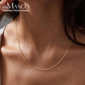 EManco NEW Classic Fine Chain Gold-Plated Women's Necklace Stainless Steel Upgraded Lobster Clasp Adjustable Simple Accessories