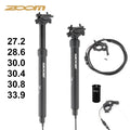 ZOOM 80mm Hydraulic Lifting Bicycle Seatpost Internal Wire 27.2/28.6/30.8/31.6/33.9mm Mountain Road Bike Alloy Aluminium 370mm
