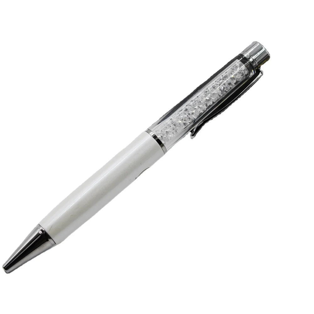 Factory Direct Sale Price 1.0mm Writing Width Crystal Metal Ballpoint Pen With LOGO Printing for Promotion Gift