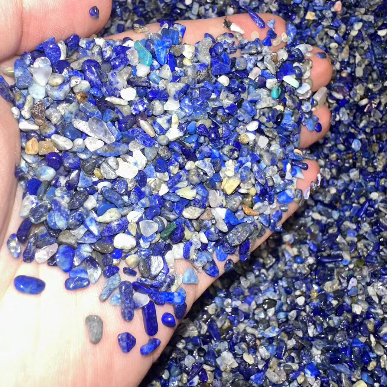 Wholesale Polished Natural Lapis Lazuli Crystal Gravel Rolling Quartz Stone for Decoration