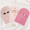 PUPPYSEW  8*8cm Microfiber Jewelry Bag With logo High Quality Velvet Jewelry Pouch Earrings Necklace Packing Bag With Logo