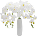 2020 New Wedding Home Decorative Flower White Fake Silk Phalaenopsis Orchids Flower 3D Print Real Touch Latex Artificial Orchids