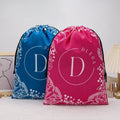 Environmentally Friendly Recyclable Craft Jewelry Storage Pouches Custom Size Gift Pouches Drawstring Closure Organic Stickers