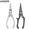 NEWMAJOR Stainless Steel 15CM Fishing Line Cutter Scissors Stainless Steel Lure Pliers Remover Tool Sheath Essential Fishing