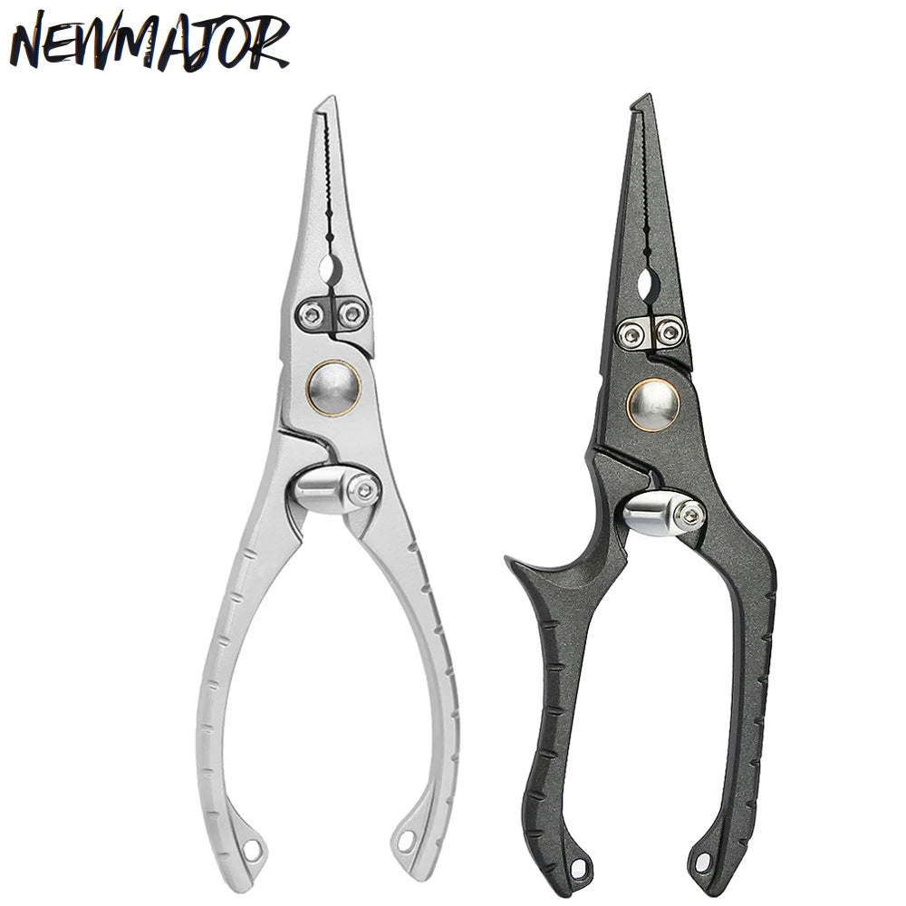 NEWMAJOR Stainless Steel 15CM Fishing Line Cutter Scissors Stainless Steel Lure Pliers Remover Tool Sheath Essential Fishing
