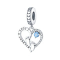 Hot Selling Fashion Pendant Necklaces Charm Heart Charm Love U Forever Fashion Jewelry Pendants Charms for Bracelet Making Gift