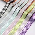 Custom Soft Printed Sliver Foil Fish Scales Elastic Ribbon for Flat Sewing Supplies