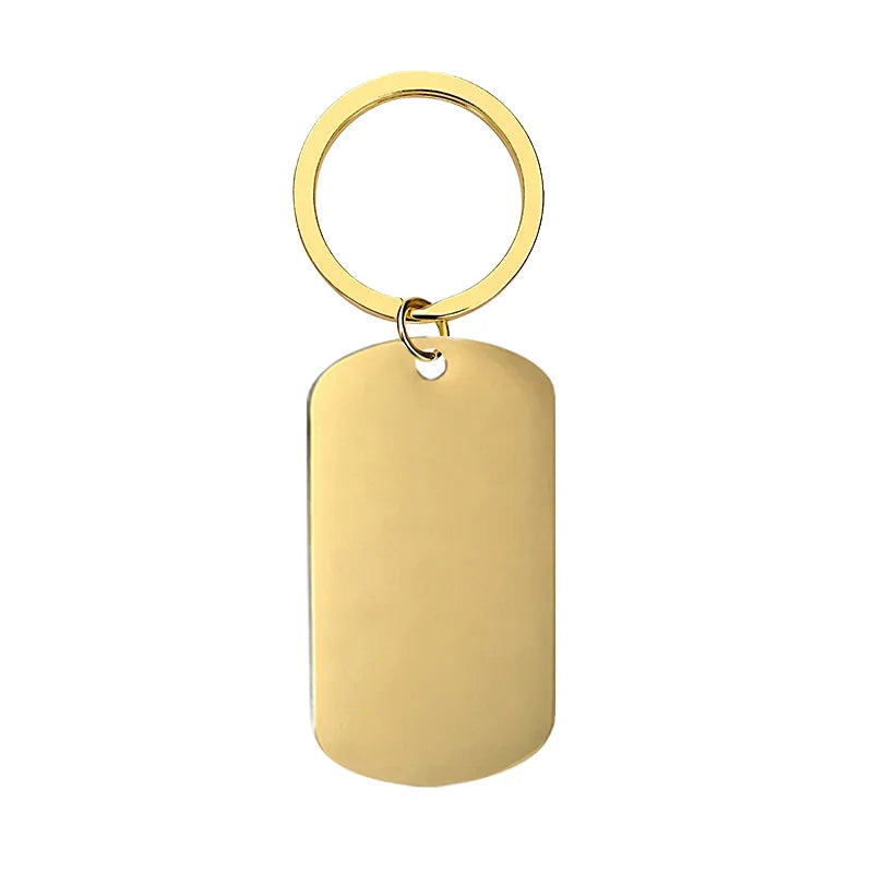 Personalized Custom Engraved Gold Plated Stainless Steel Heart Luxury Multi-Color Options ODM/OEM Pet Dog Tag Keychain