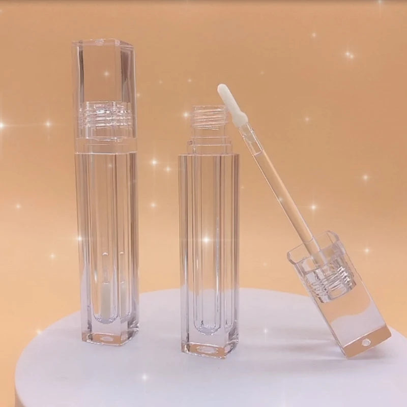 Yueshunxing 5.5ml Wholesale Custom Private Label Thickened square Plastic clear Lip Gloss Tube