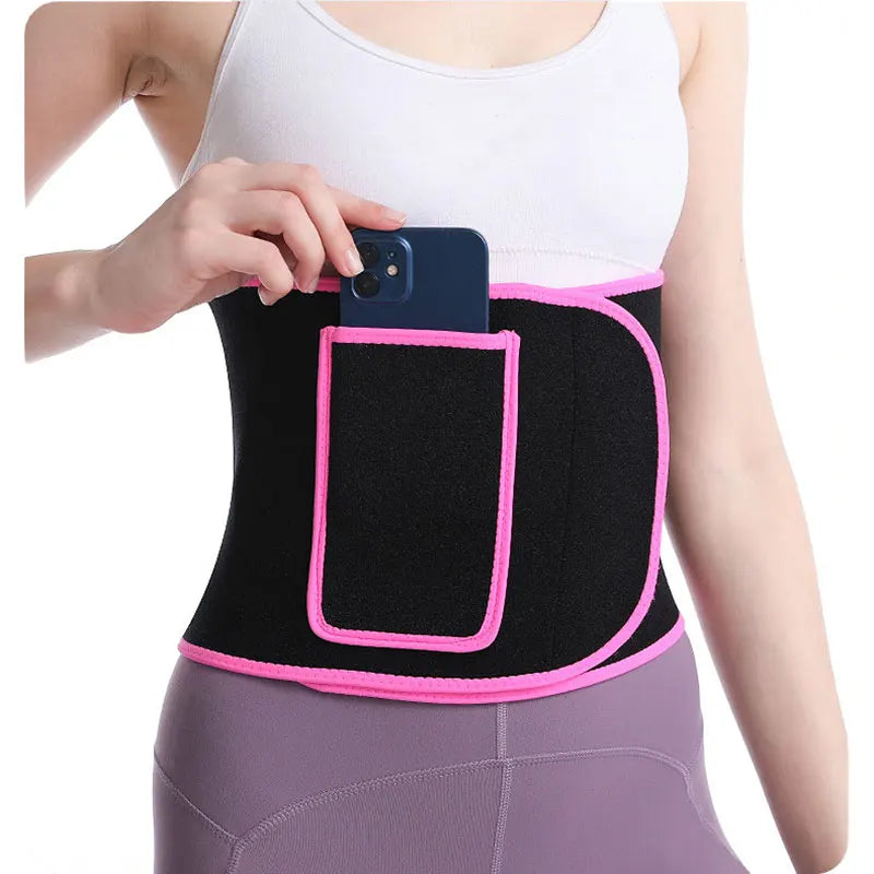 Wholesale Custom Women Body Shaper Neoprene Sweat Slimming Sauna Exercise Waist Trainer Belt with Pocket