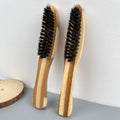 Hot Sale Private Label Custom Logo Portable Bamboo Boar Bristle Paddle Beard Brush With Handle for Men