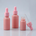 10ml 20ml 30ml 1oz High End Custom Hot All Frosted pink Glass Dropper Bottle Cosmetic for Essential Oil