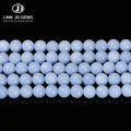 JD Round 4 6 8 10 12mm Natural Blue Angelite Beads Loose Spacer CNAS Certified Jewelry Making DIY Bracelets Necklace MegaBDM