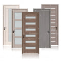 Waterproof WPC Door Interior Room  Bathroom WPC Doors With Door Frame With Smart Lock