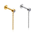 G23 ASTM F136 Titanium Chain and Hinged Earring Ear Studs Chain Labret Lip Sling DIY Originality Punk Body Piercing Jewelry