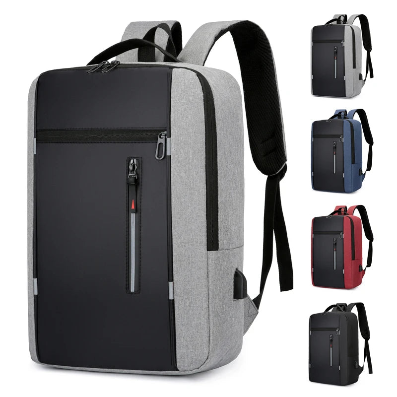 Custom New Unisex Reflective Oxford School Bags Daily Women's 15.6 Inch Business Travel USB Laptop Backpacks for Men