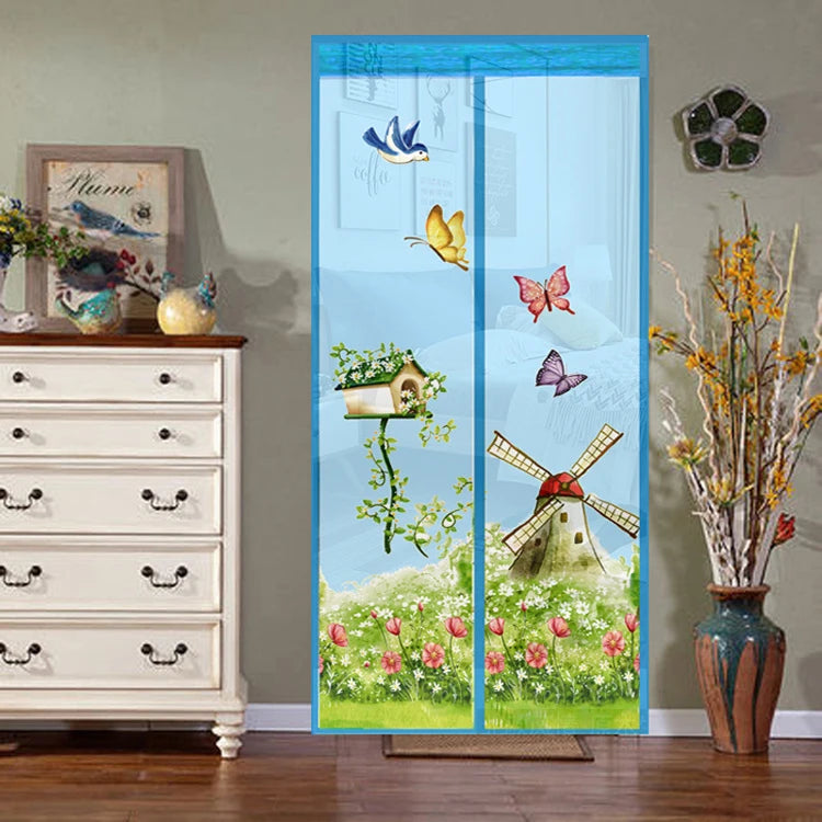XinLan Wholesale Adjustable Hanging Anti Insect Bug Magnetic Door Screen Mosquito Flower Curtain