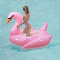 Flamingo Black Swan Mount Couple Swimming Pool Floating Bed Water Inflatable Toy