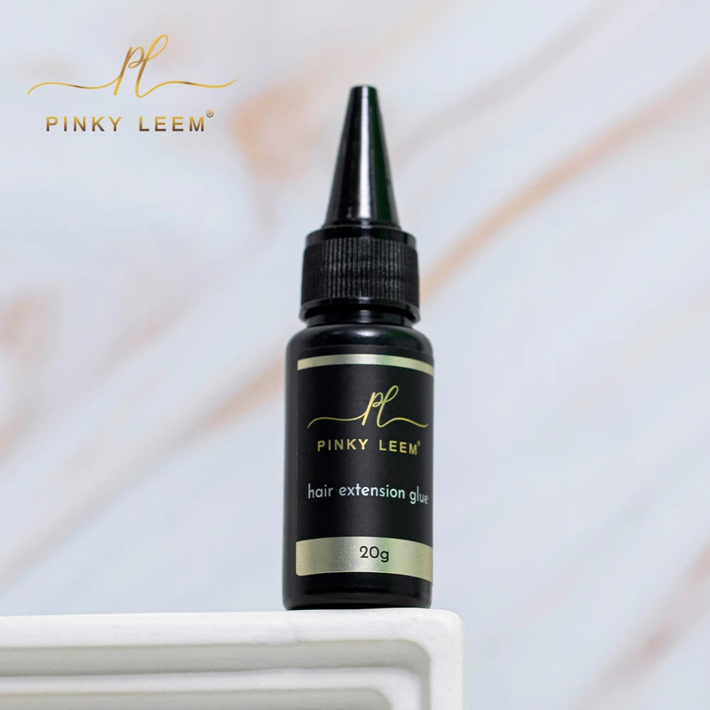 Pinky leem Custom Private Label New Hair Extensions Adhesive Tool Kit Led Hair Extensions Glue UV Glue with Hair Salon